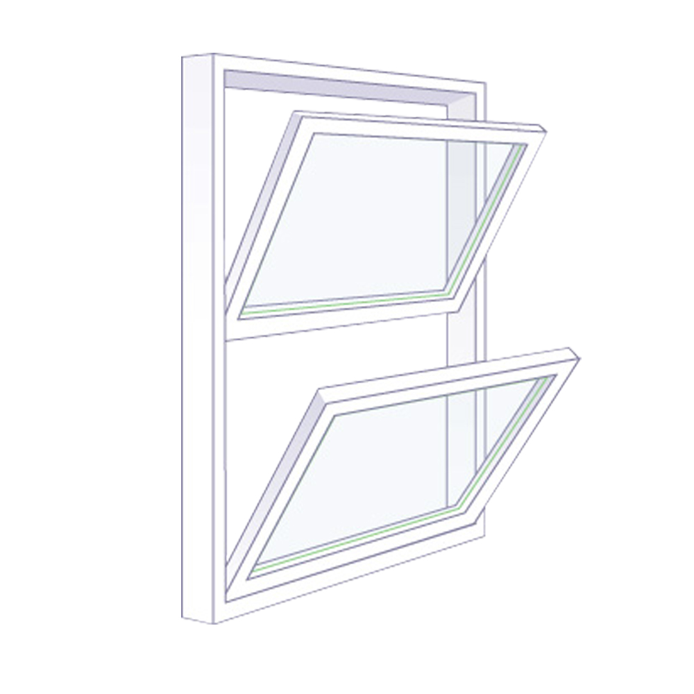 Double-hung windows have two removable sashes